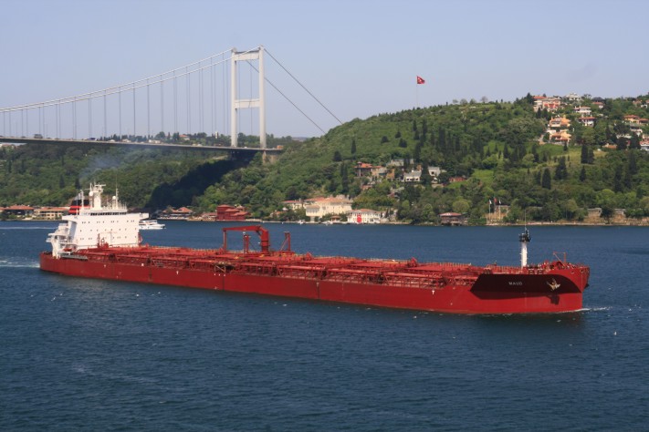 M.V. Maud transiting the Bosphorus Straits